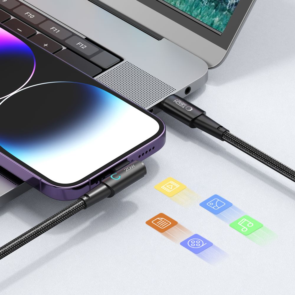 Tech-Protect Tech-Protect 1 m 20W/3A PD Lightning - USB-C Kabel UltraBoost Grå