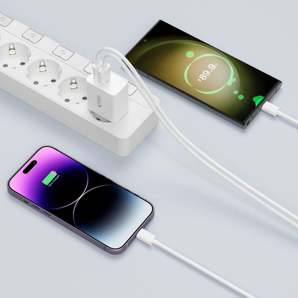Tech-Protect Tech-Protect 30W PD QC 2x USB-C/USB-A Väggladdare Svart