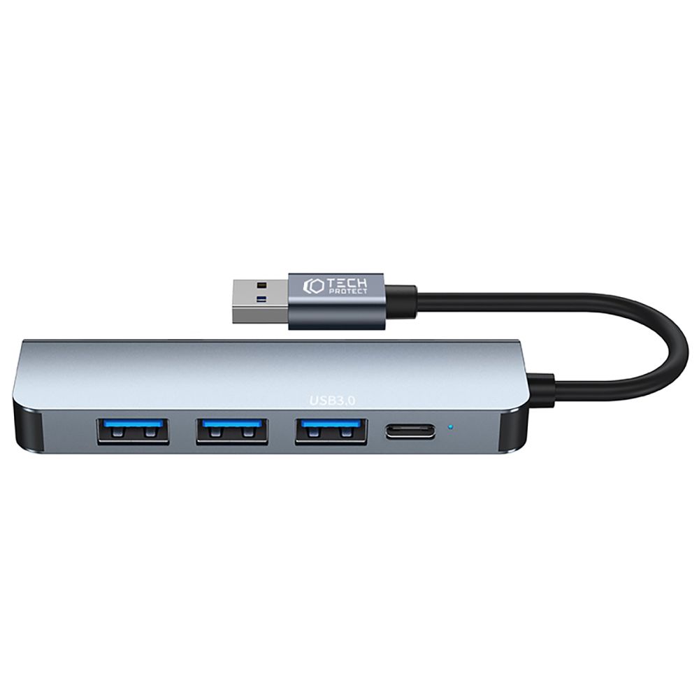 Tech-Protect Tech-Protect 5in1 USB-A Hub USB-C / USB-A Grå