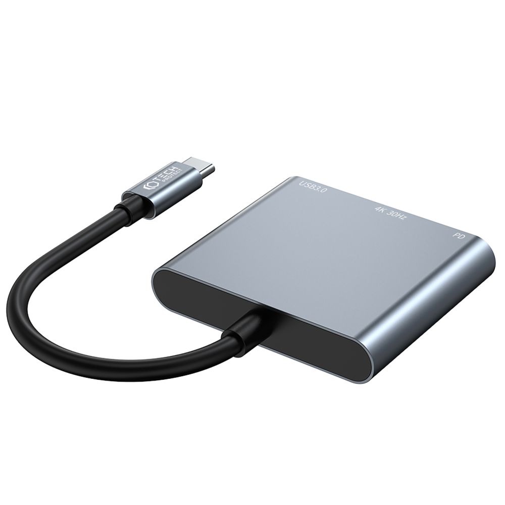 Tech-Protect Tech-Protet 3in1 USB-C Hub USB-A / HDMI / USB-C Grå