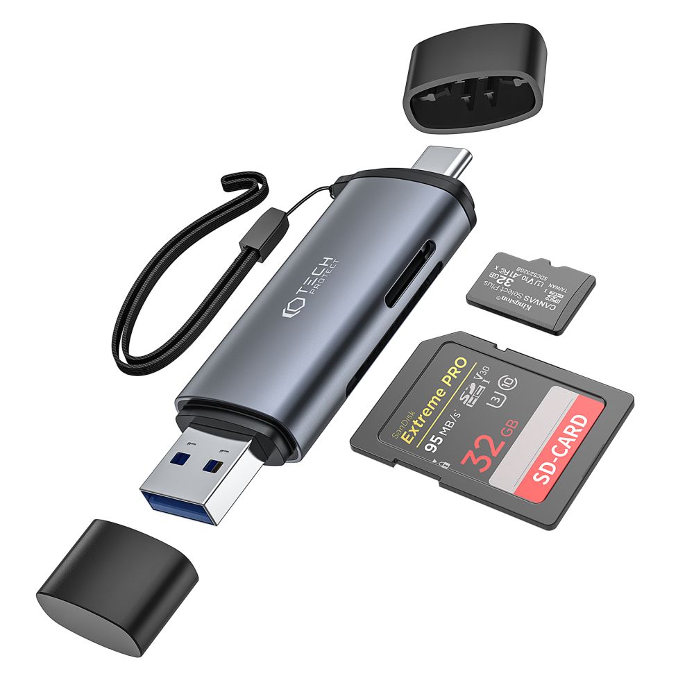 Tech-Protect Tech-Protect USB-C/USB-A - USB SD/Micro SD Kortläsare UltraBoost
