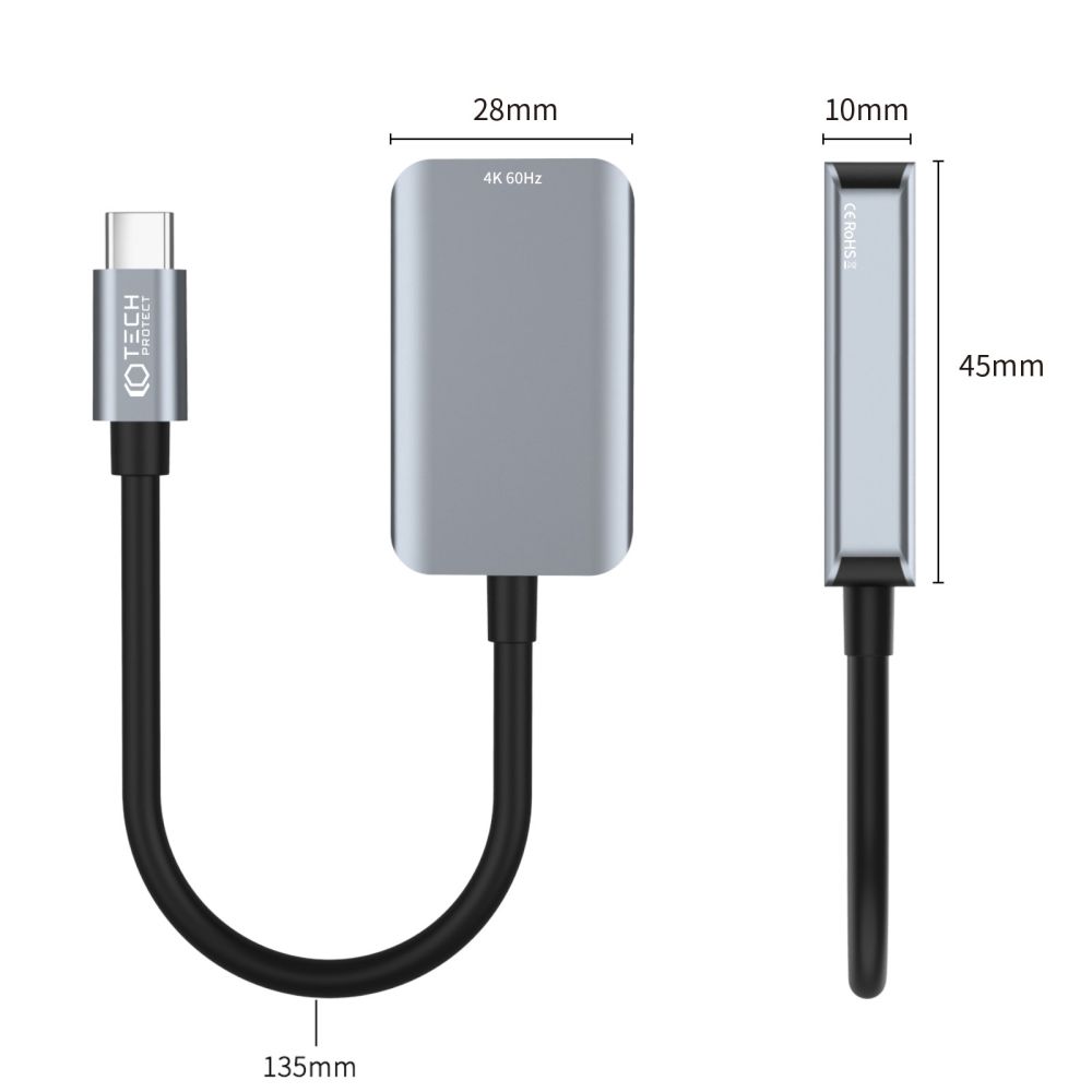 Tech-Protect Tech-Protect USB-C-HDMI 4K 60Hz Adapter UltraBoost Svart