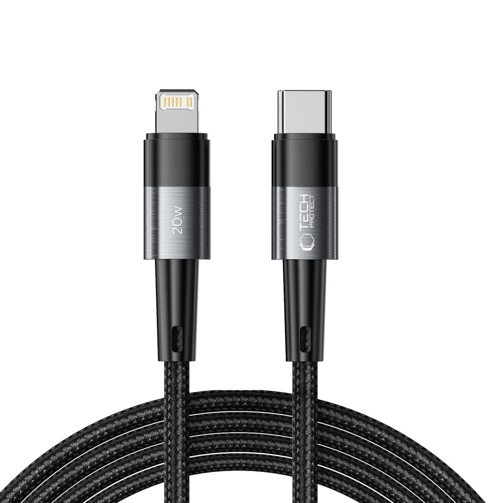 Tech-Protect Tech-Protect 2 m 20W/3A PD Lightning - USB-C Kabel UltraBoost Grå