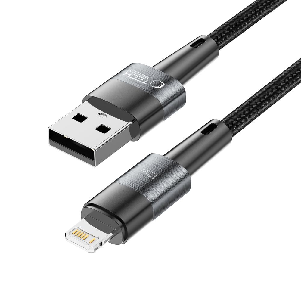 Tech-Protect Tech-Protect 2 m 12W/2.4A Lightning Kabel UltraBoost Grå
