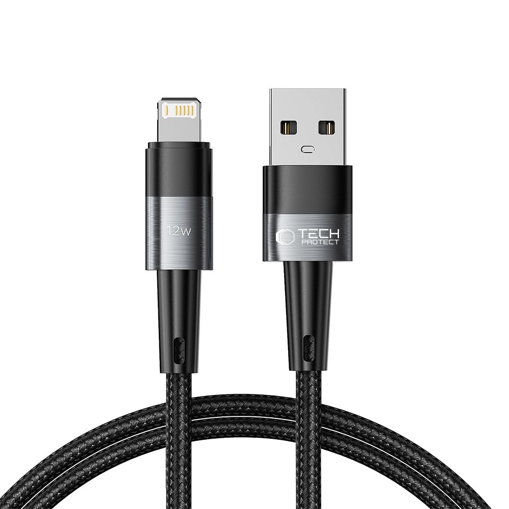 Tech-Protect Tech-Protect 1 m 12W/2.4A Lightning Kabel UltraBoost Grå