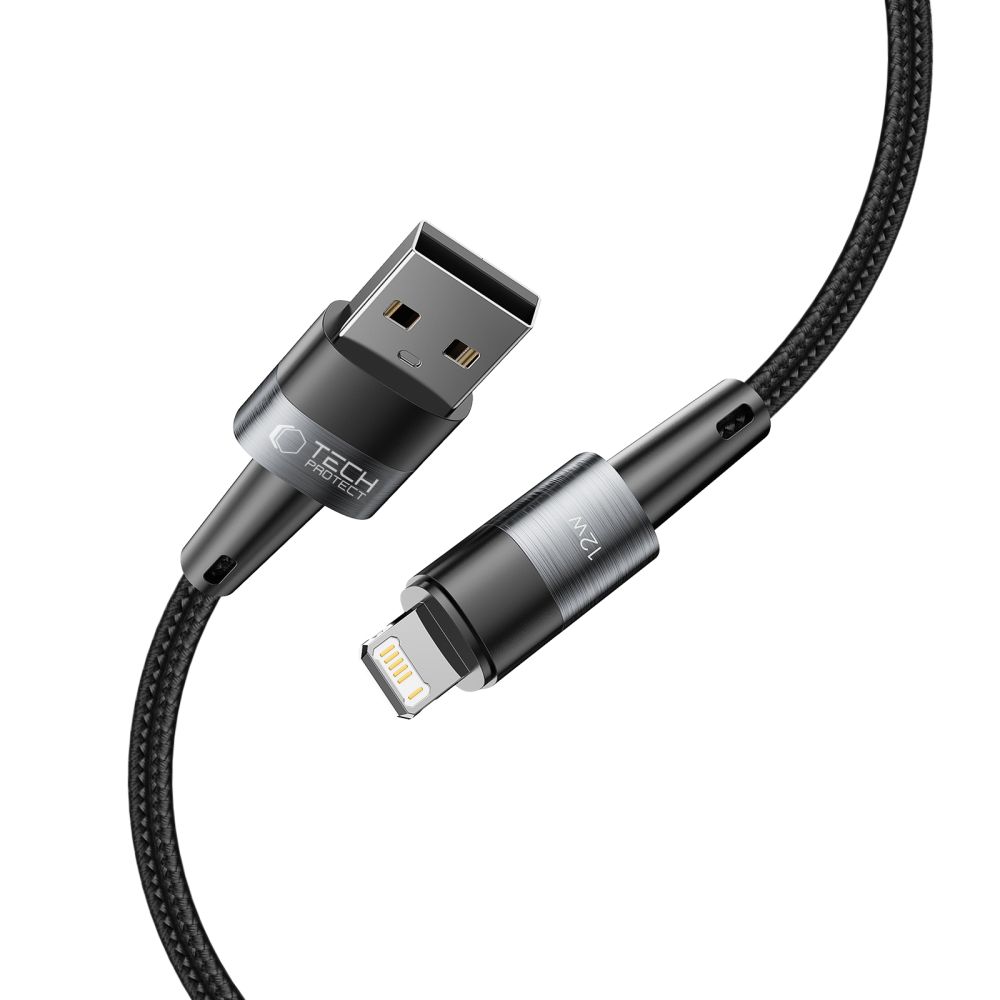 Tech-Protect Tech-Protect 1 m 12W/2.4A Lightning Kabel UltraBoost Grå