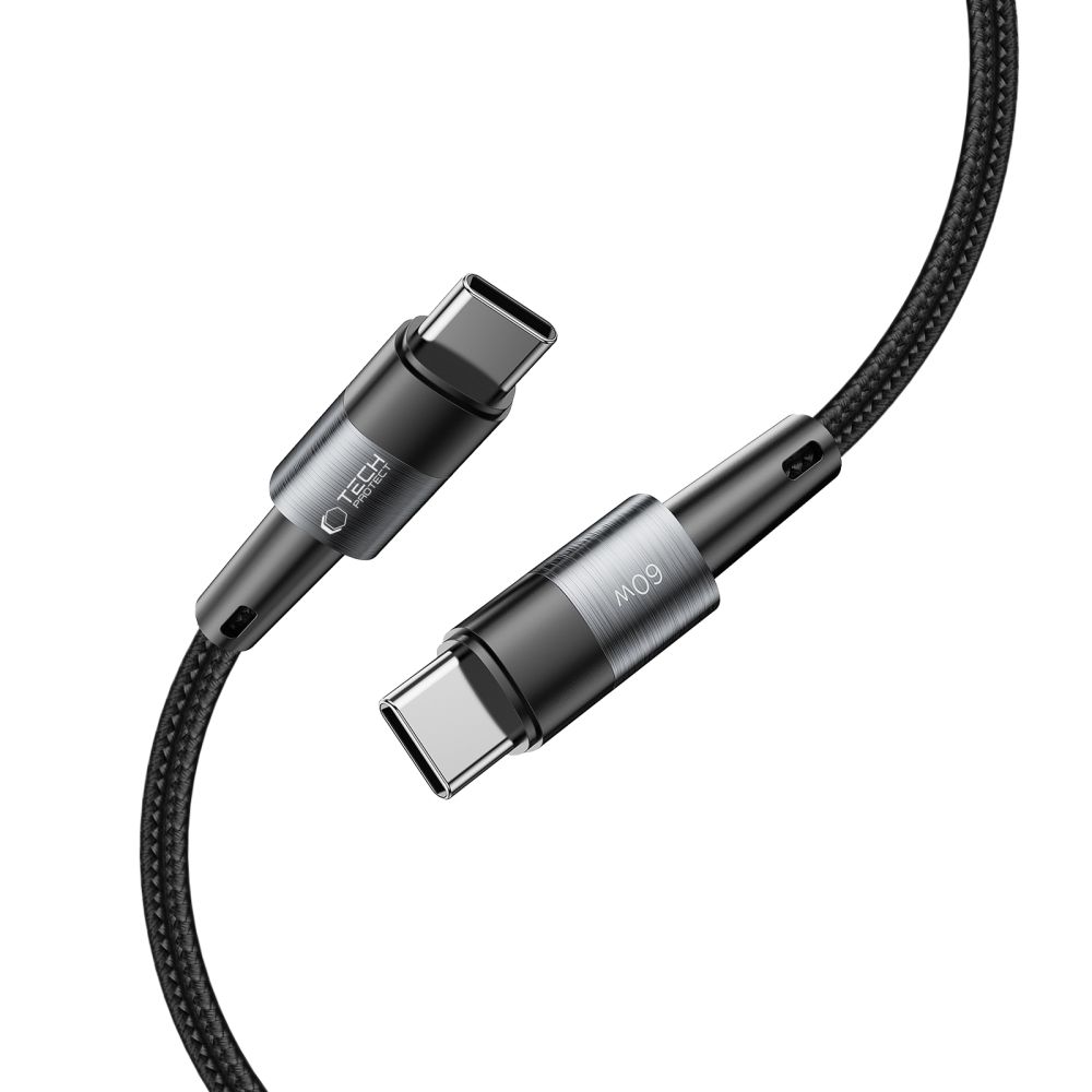 Tech-Protect Tech-Protect 2 m 60W/3A PD USB-C - USB-C Kabel UltraBoost Grå