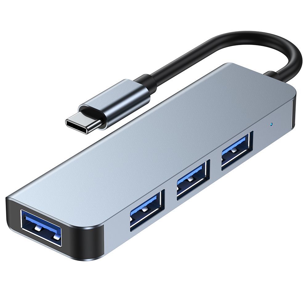 Tech-Protect Tech-Protect 4in1 USB-C Hub 4x USB-A Grå