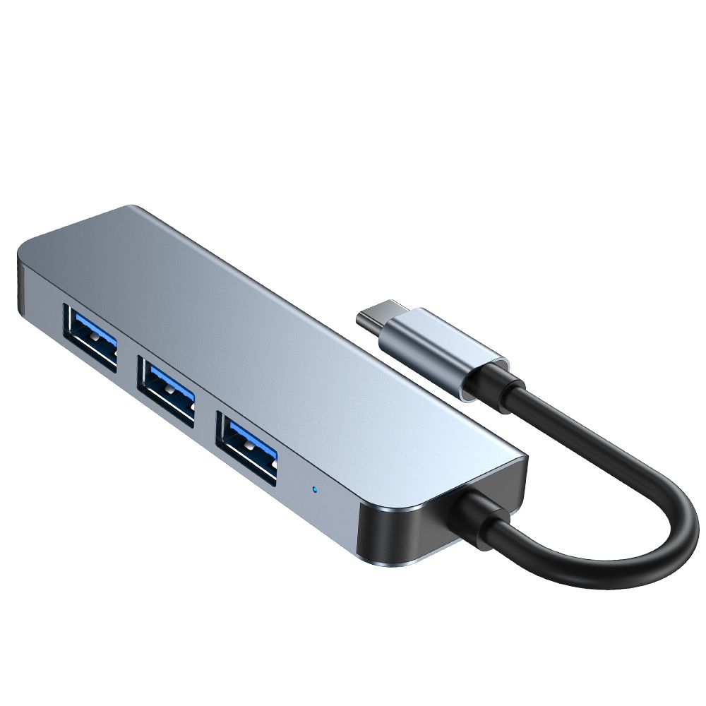 Tech-Protect Tech-Protect 4in1 USB-C Hub 4x USB-A Grå
