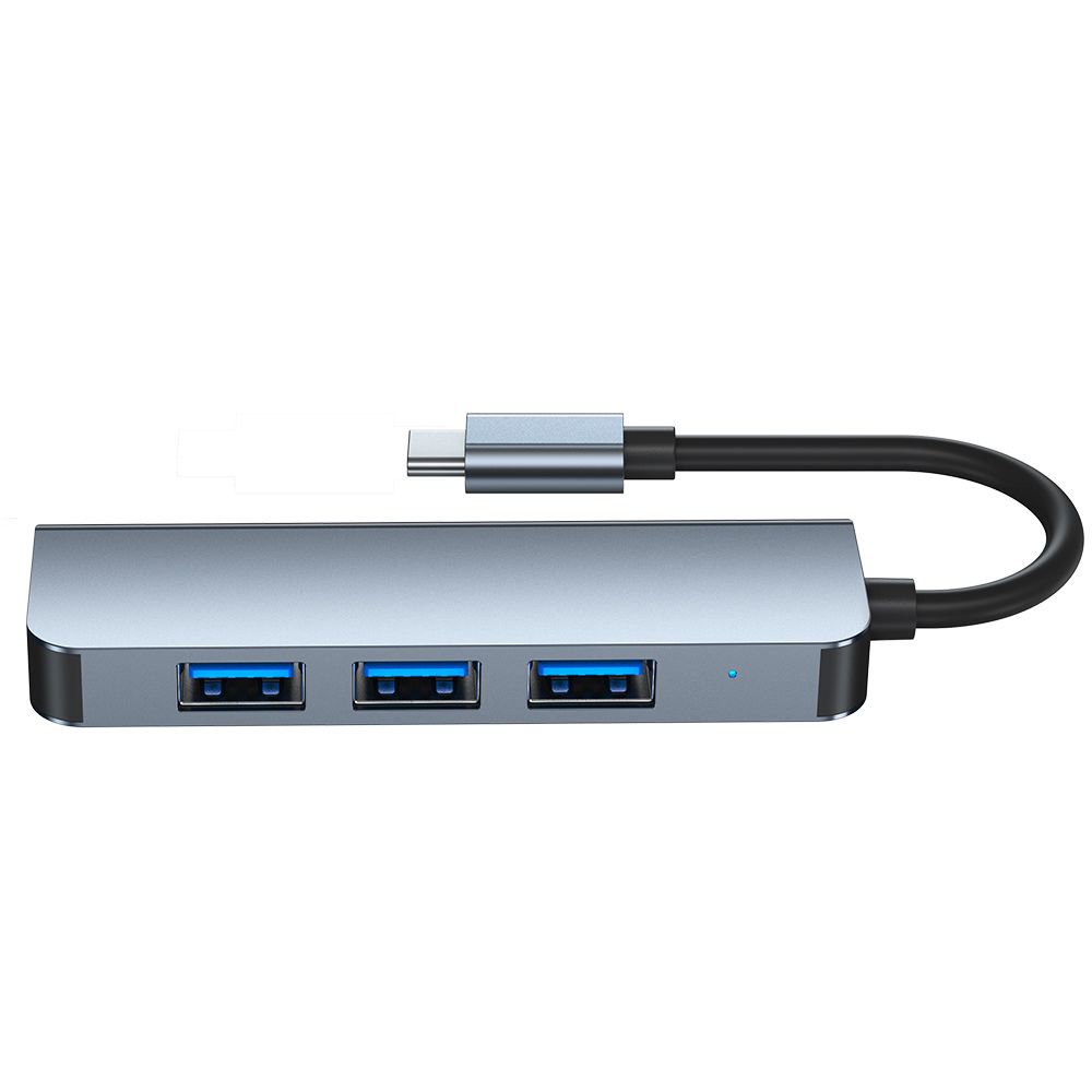 Tech-Protect Tech-Protect 4in1 USB-C Hub 4x USB-A Grå