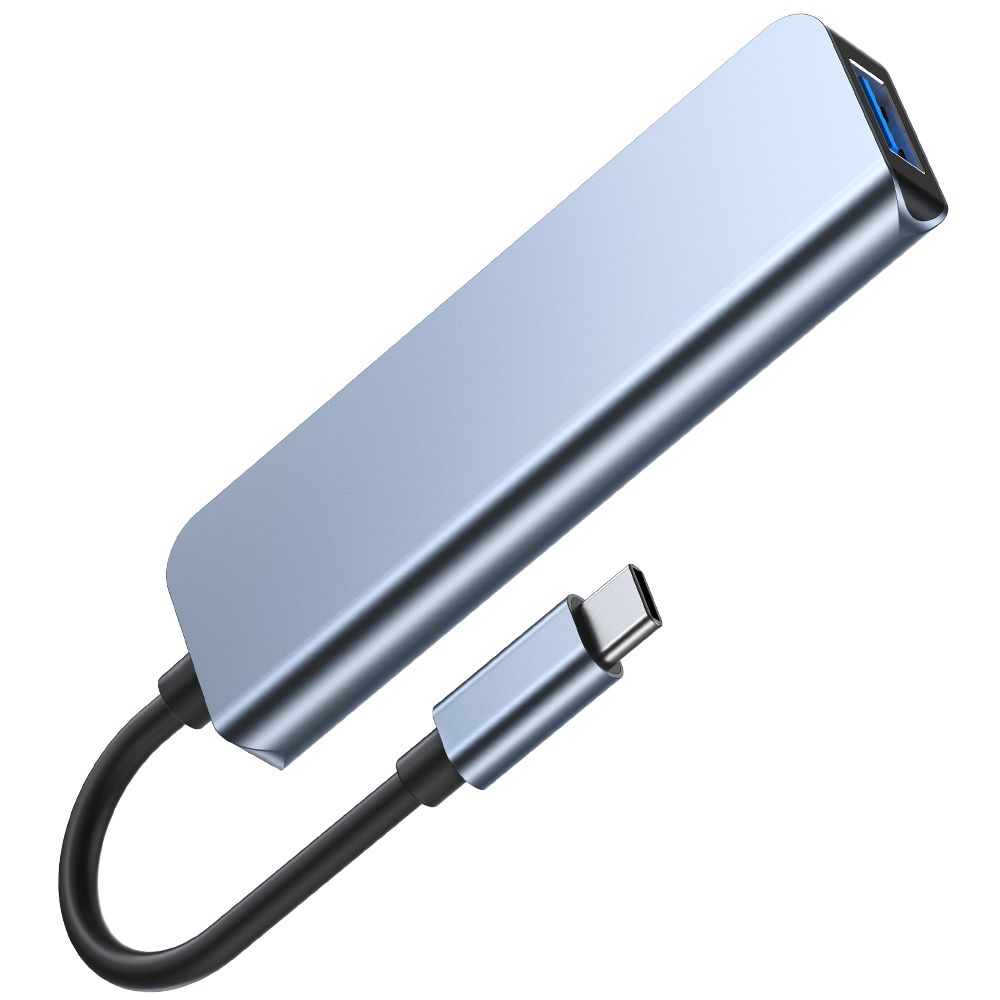 Tech-Protect Tech-Protect 4in1 USB-C Hub 4x USB-A Grå