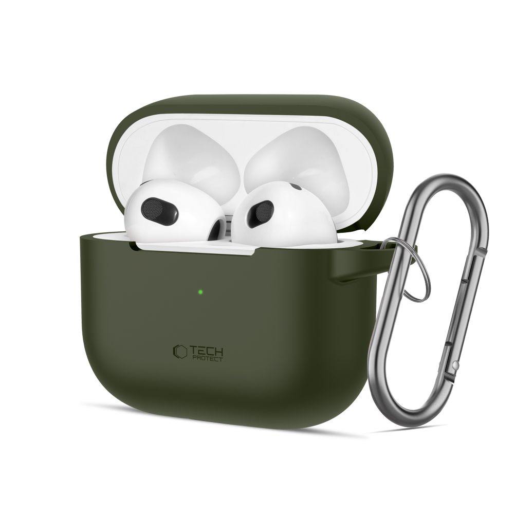 Tech-Protect Tech-Protect AirPods 3 Skal Silikon Hook Olive Green