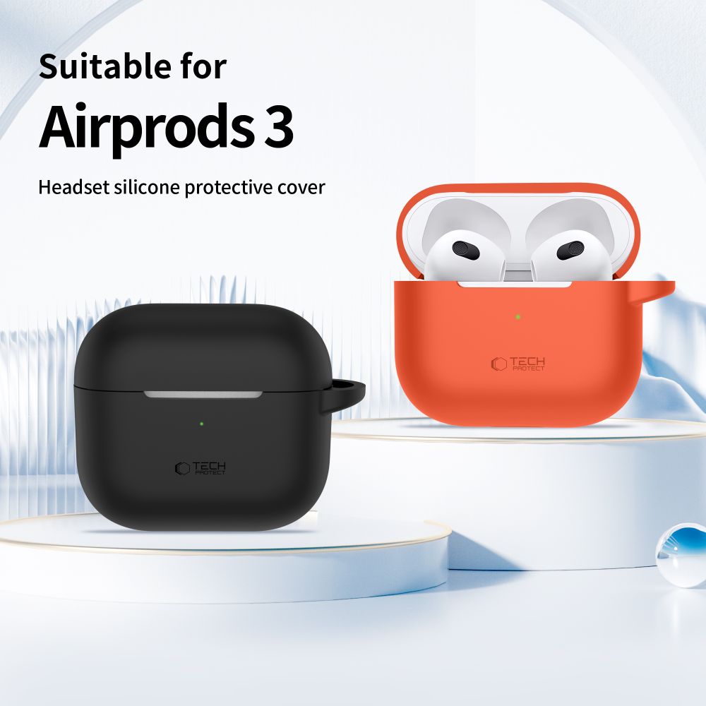 Tech-Protect Tech-Protect AirPods 3 Skal Silikon Hook Crayon Grey