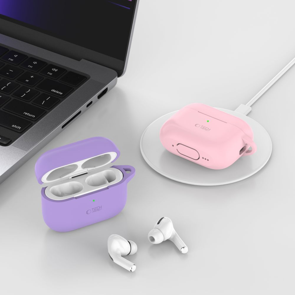 Tech-Protect Tech-Protect AirPods Pro 1/2 Skal Silikon Hook Neon Orange