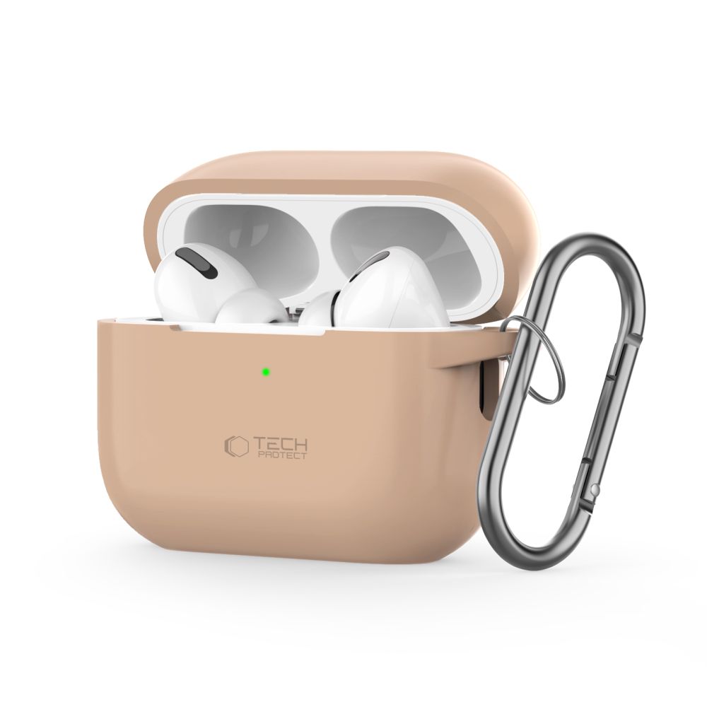 Tech-Protect Tech-Protect AirPods Pro 1/2 Skal Silikon Hook Caffe Latte