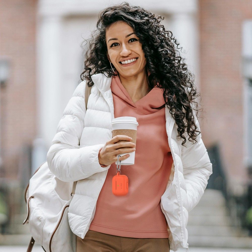Tech-Protect Tech-Protect AirPods Pro 1/2 Skal Silikon Hook Caffe Latte