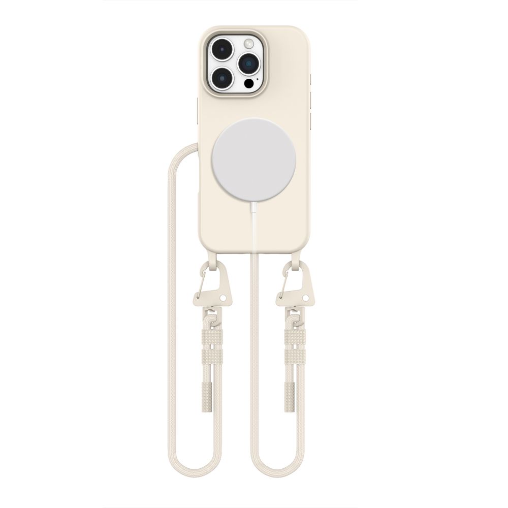 Tech-Protect Tech-Protect iPhone 16 Pro Skal MagSafe MagNecklace Latte
