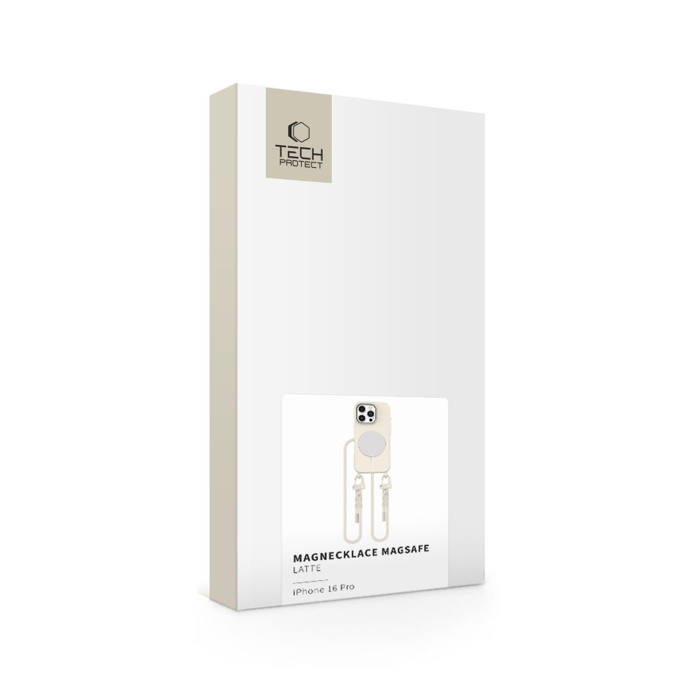 Tech-Protect Tech-Protect iPhone 16 Pro Skal MagSafe MagNecklace Latte