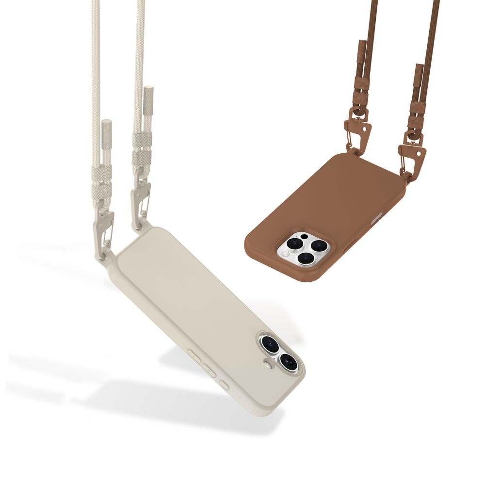 Tech-Protect Tech-Protect iPhone 16 Pro Skal MagSafe MagNecklace Latte