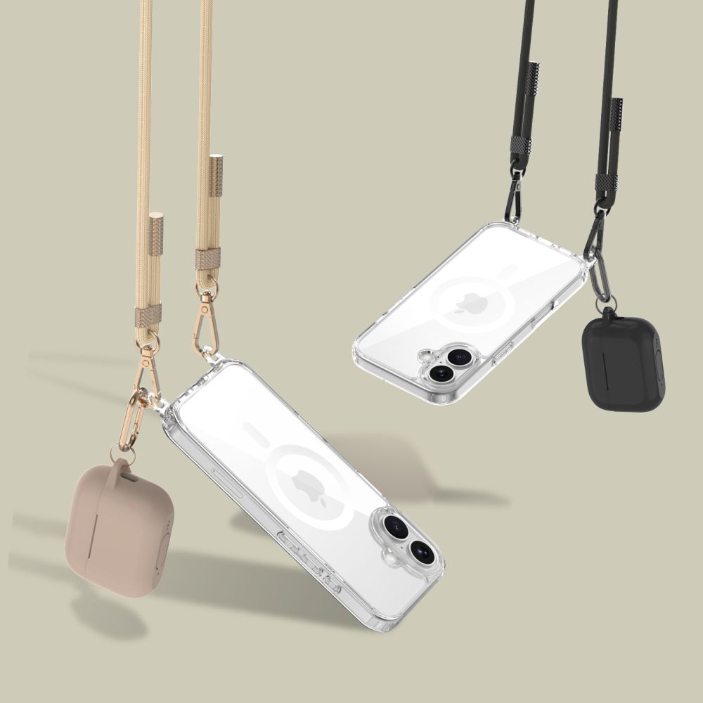 Tech-Protect Tech-Protect iPhone 16 Skal MagSafe FlexAir Chain Svart/Taupe