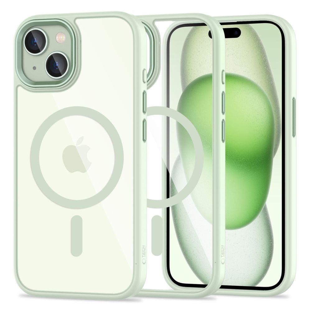 Tech-Protect Tech-Protect iPhone 15 Skal MagSafe MagMat Grön/Transparent