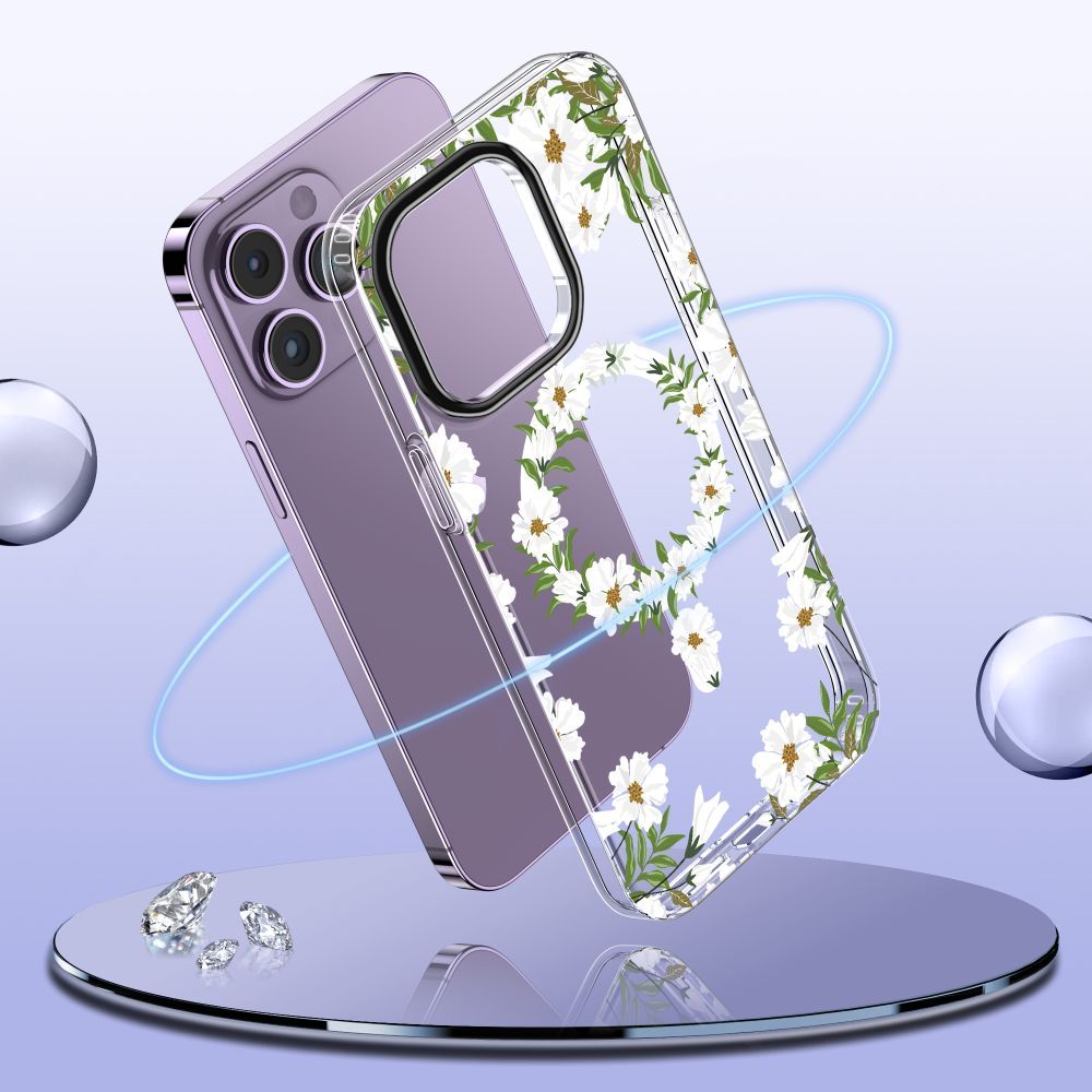 Tech-Protect Tech-Protect iPhone 15 Pro Skal MagSafe MagMood Spring Daisy