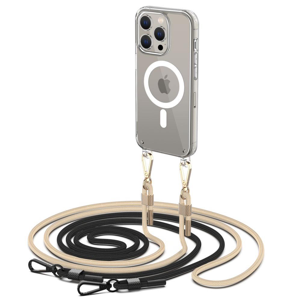 Tech-Protect Tech-Protect iPhone 15 Pro Skal MagSafe FlexAir Chain Svart/Beige