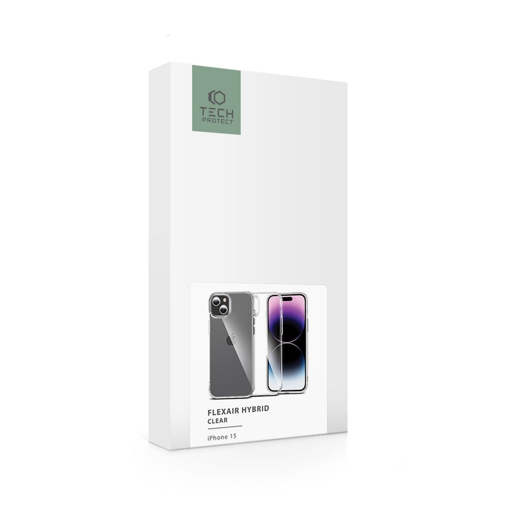 Tech-Protect Tech-Protect iPhone 15 Skal FlexAir Hybrid Transparent