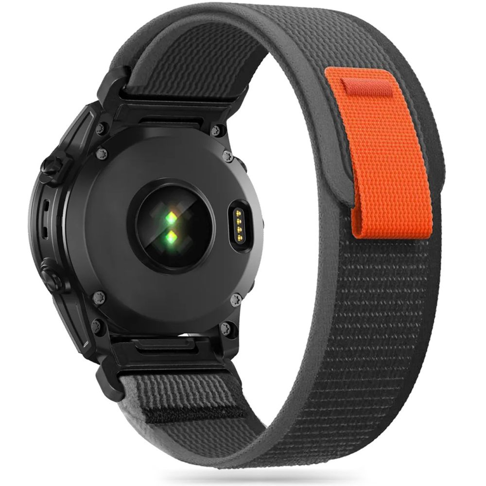 Tech-Protect Tech-Protect Garmin Fenix 26 mm Armband Nylon Svart/Orange
