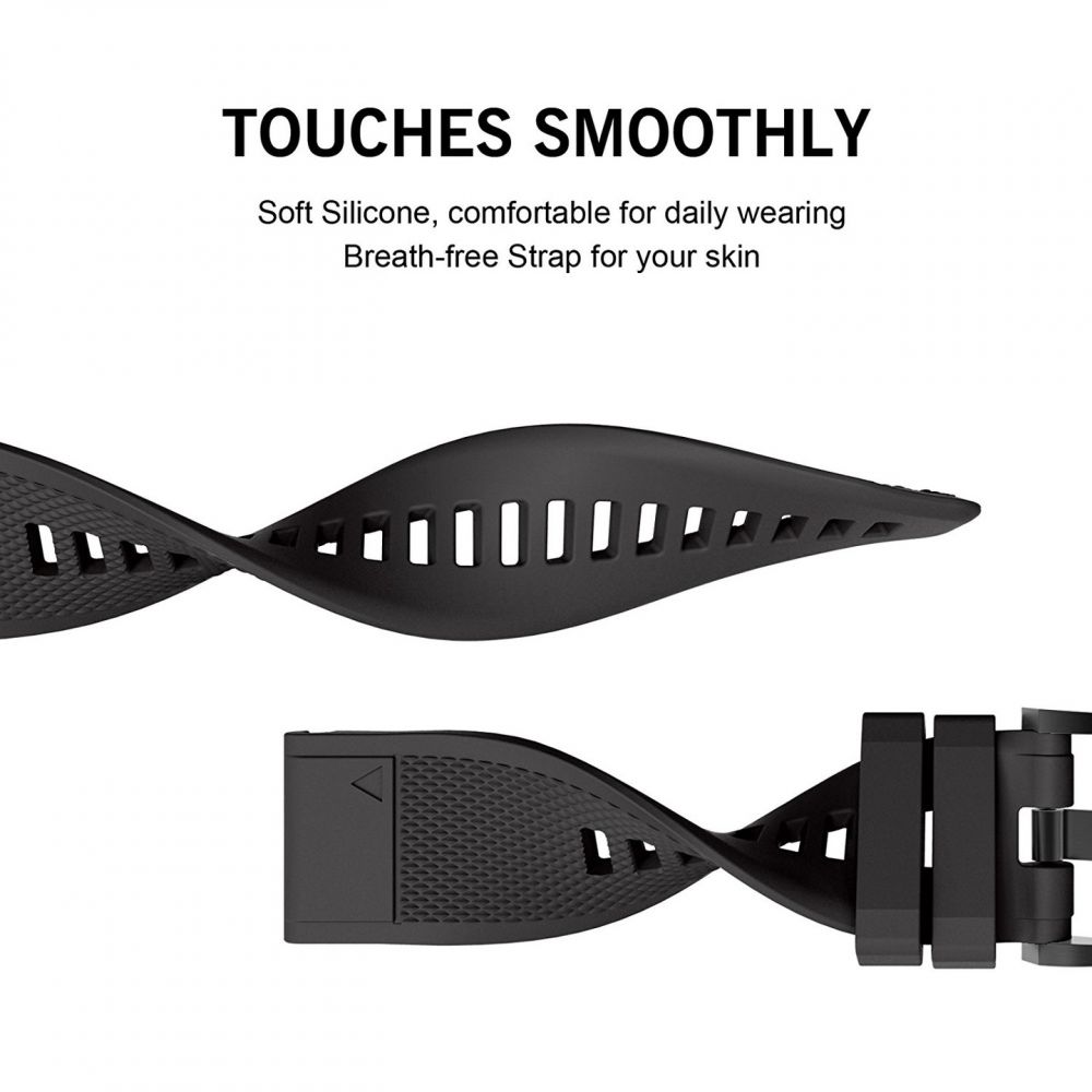 Tech-Protect Tech-Protect Garmin Fenix 26 mm Armband Smooth Svart
