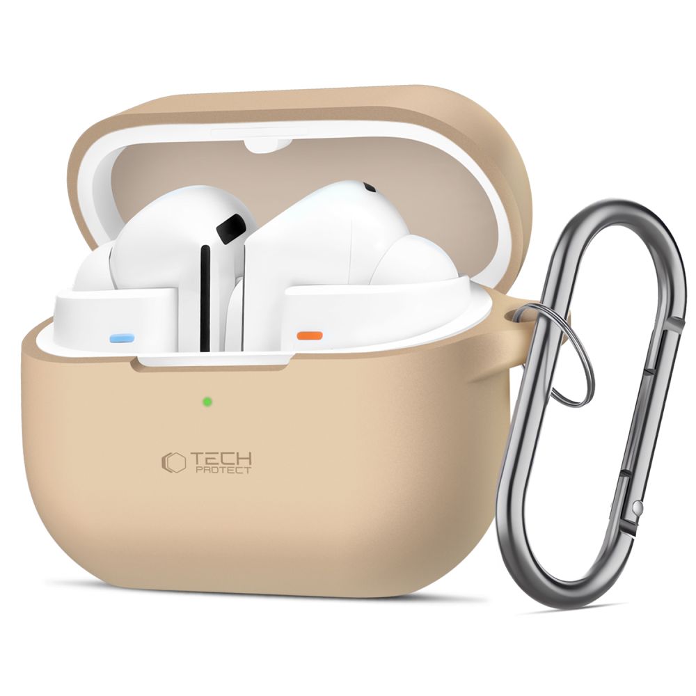 Tech-Protect Tech-Protect Galaxy Buds 3/3 Pro Skal Silikon Hook Caffe Latte