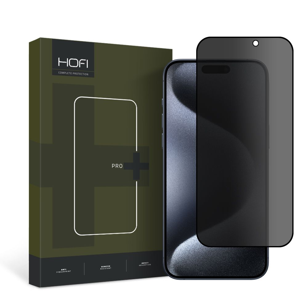 HOFI HOFI iPhone 15 Pro Max Skärmskydd Anti Spy Pro+ Privacy