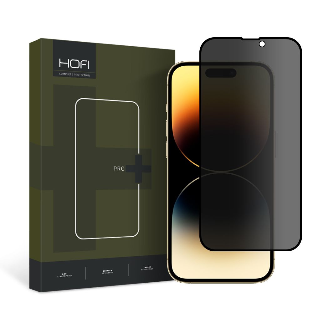 HOFI HOFI iPhone 15 Skärmskydd Anti Spy Pro+ Härdat Glas Privacy