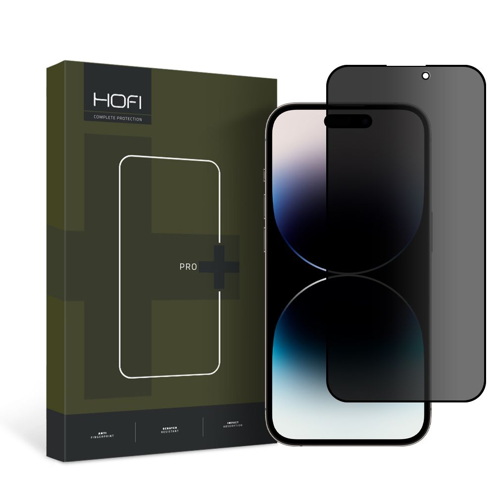 HOFI HOFI iPhone 14 Pro Skärmskydd Anti Spy Pro+ Härdat Glas Privacy