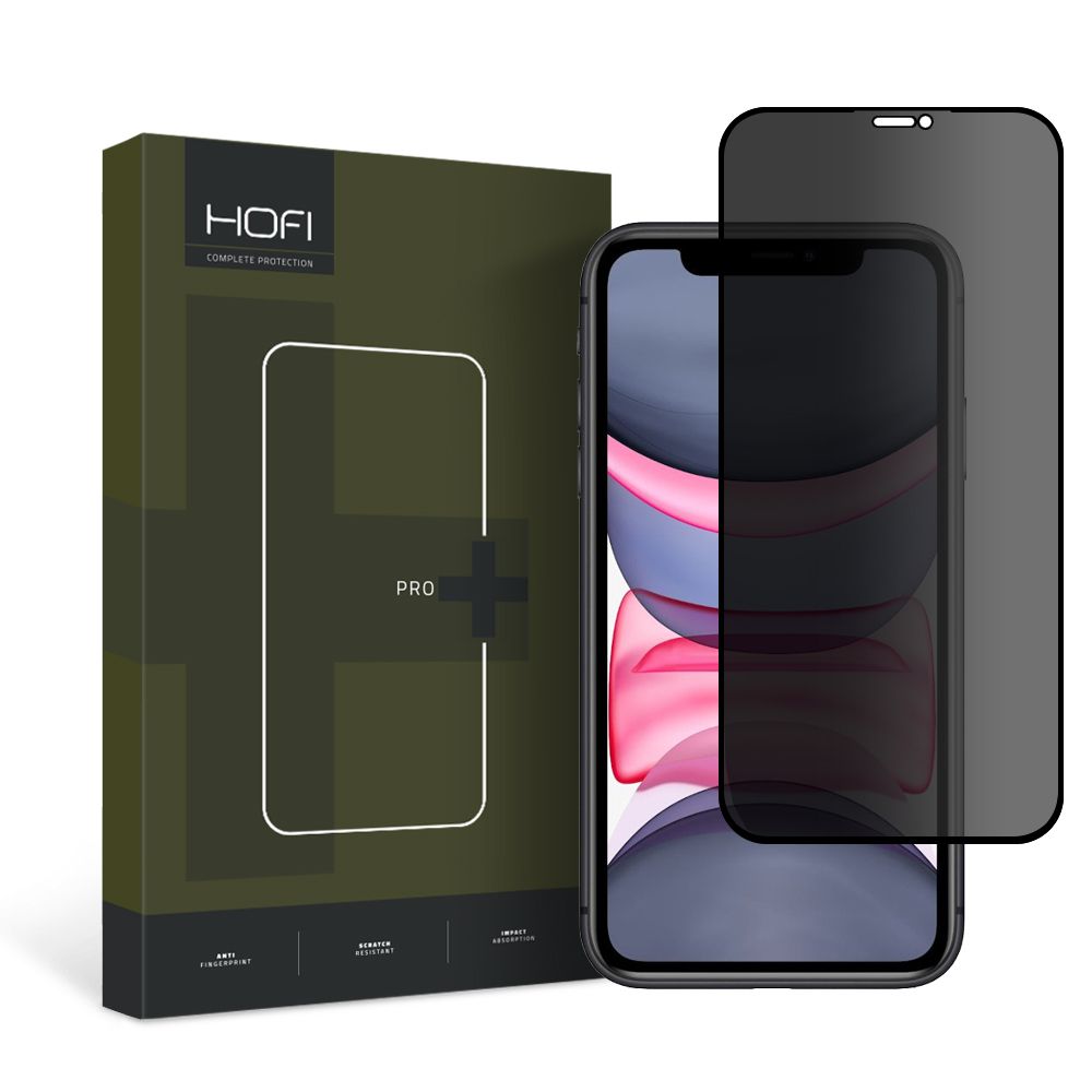 HOFI HOFI iPhone 11/XR Skärmskydd Anti Spy Pro+ Härdat Glas Privacy
