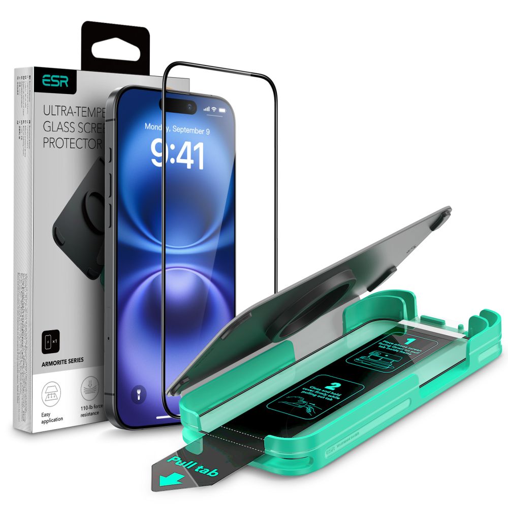 ESR ESR iPhone 16 Skärmskydd Armorite Med Ram Svart