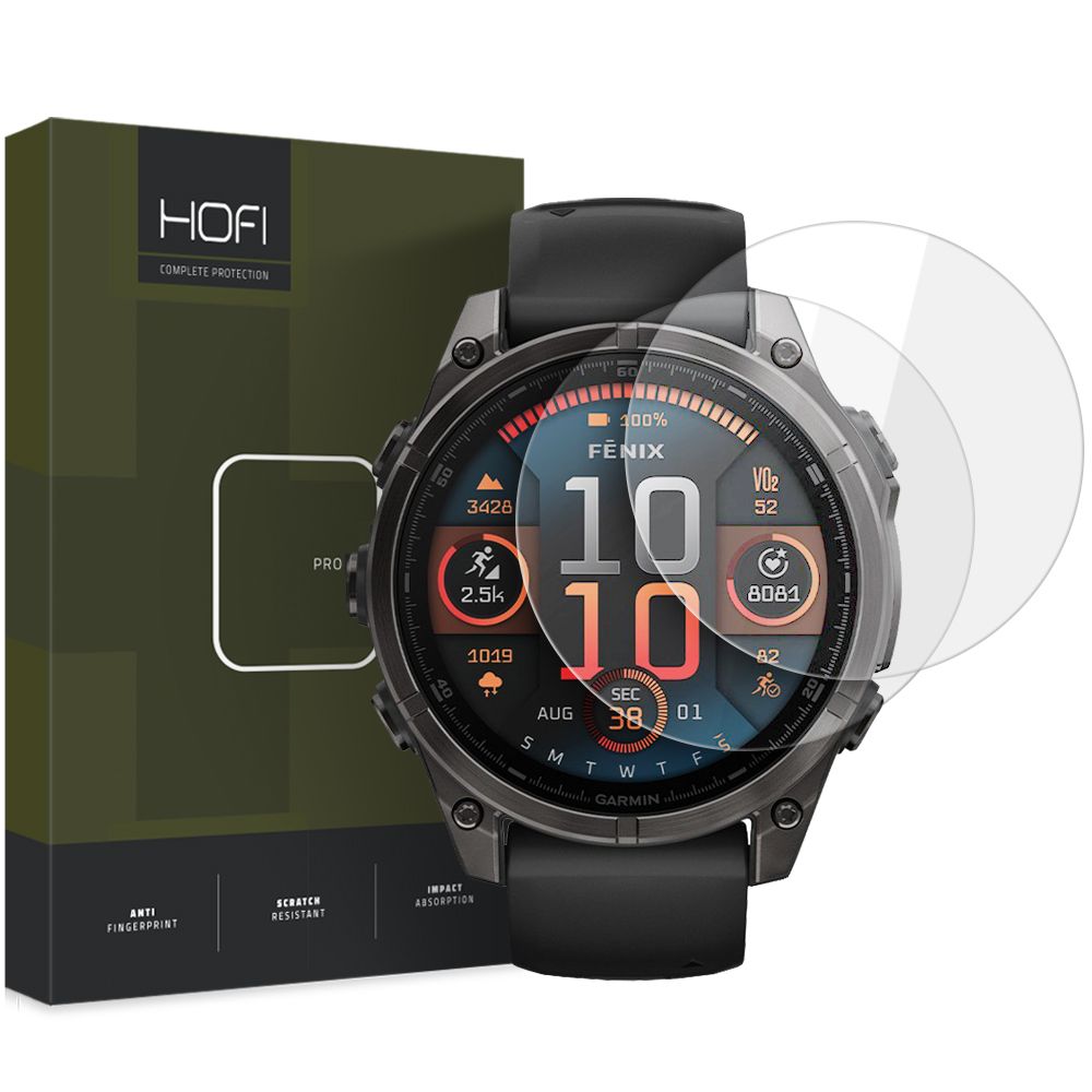 HOFI HOFI Garmin Fenix 8 47 mm 2-PACK Skärmskydd Pro+ Heltäckande