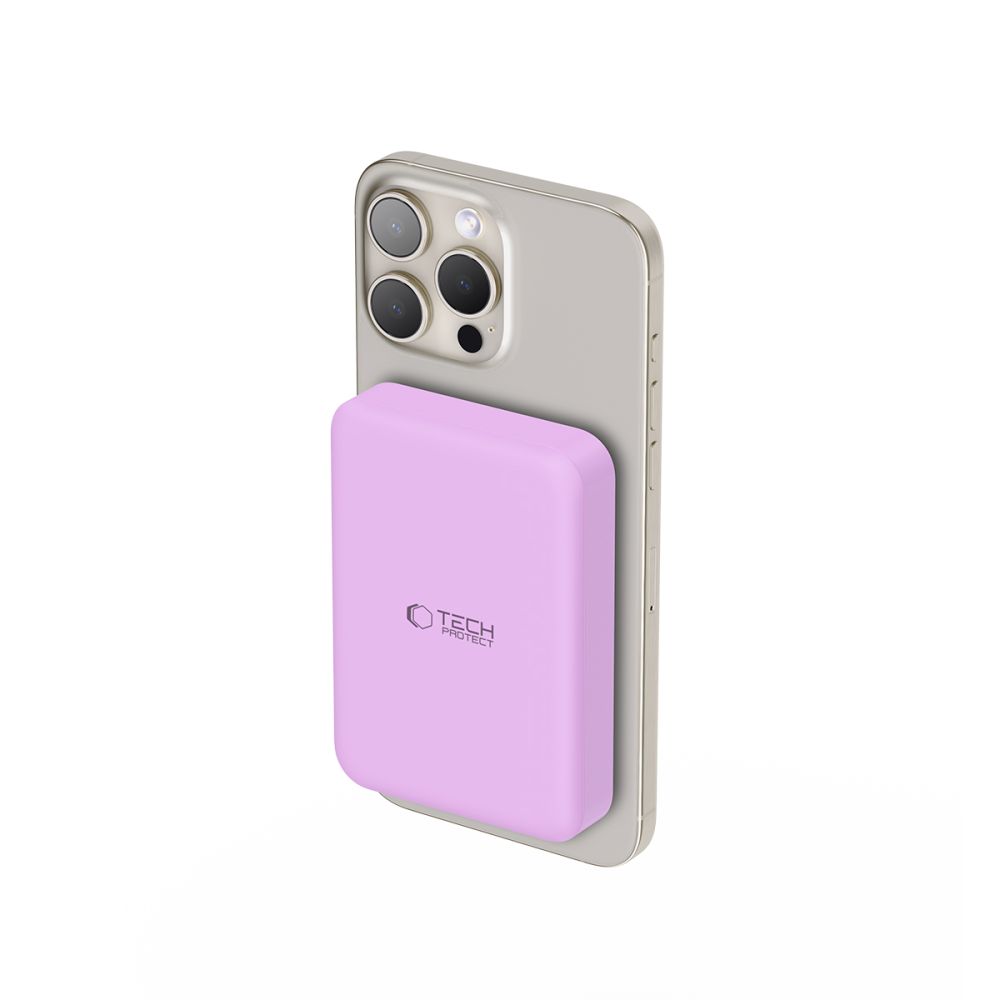 Tech-Protect Tech-Protect 10000 mAh MagSafe Powerbank LifeMag Lila