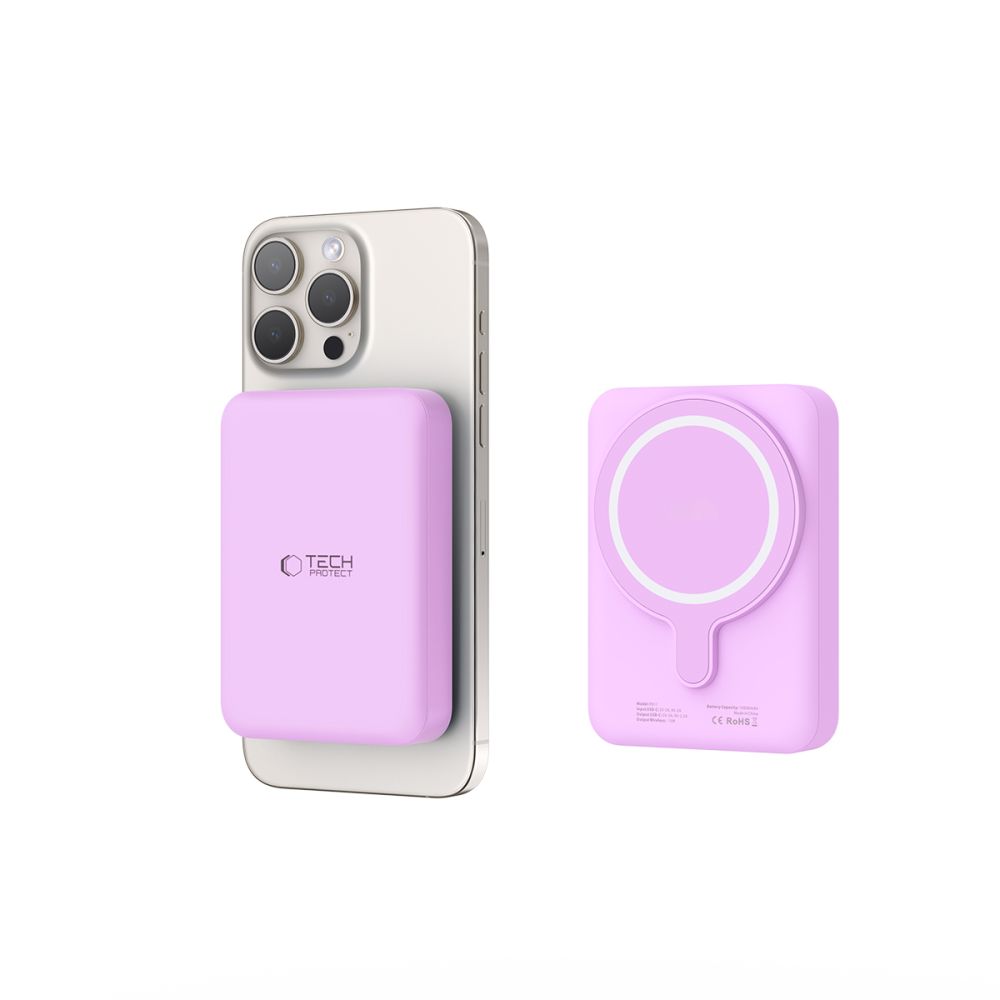 Tech-Protect Tech-Protect 10000 mAh MagSafe Powerbank LifeMag Lila