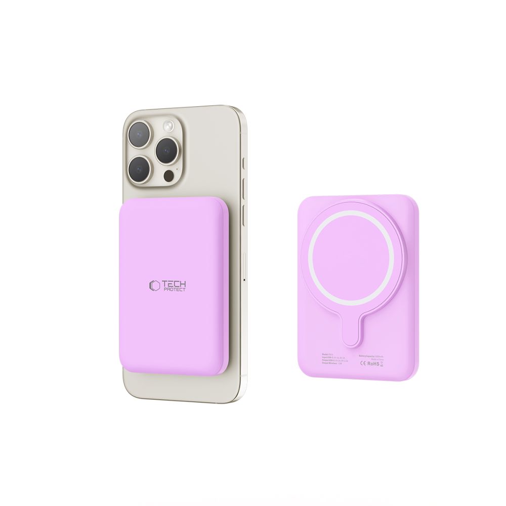 Tech-Protect Tech-Protect 5000 mAh MagSafe Powerbank LifeMag Lila