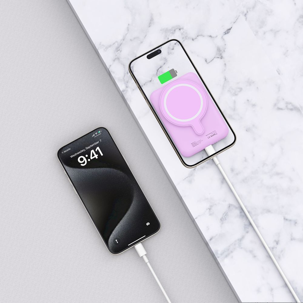 Tech-Protect Tech-Protect 5000 mAh MagSafe Powerbank LifeMag Lila