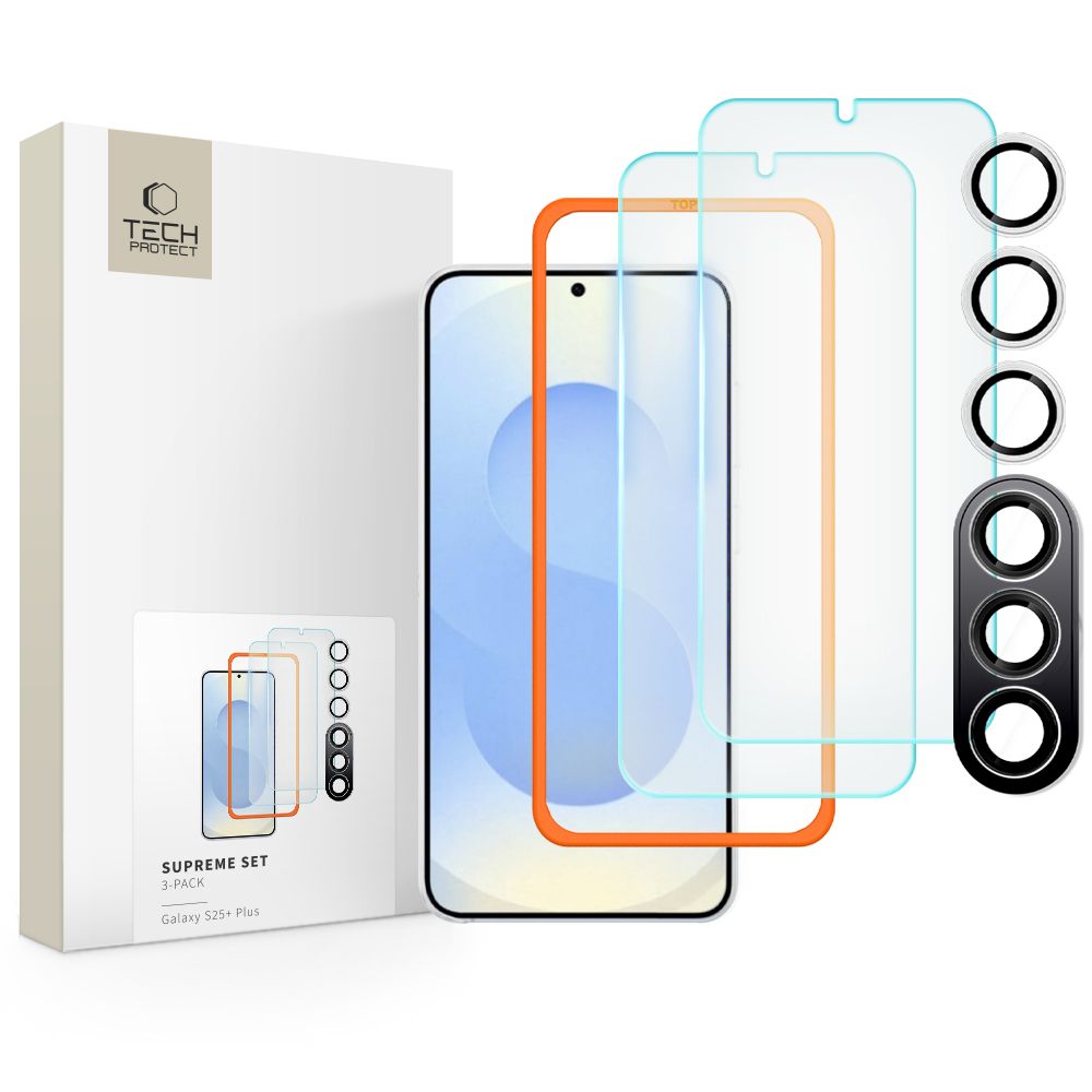 Tech-Protect Tech-Protect Galaxy S25 Plus 3-PACK Skärmskydd/Linsskydd