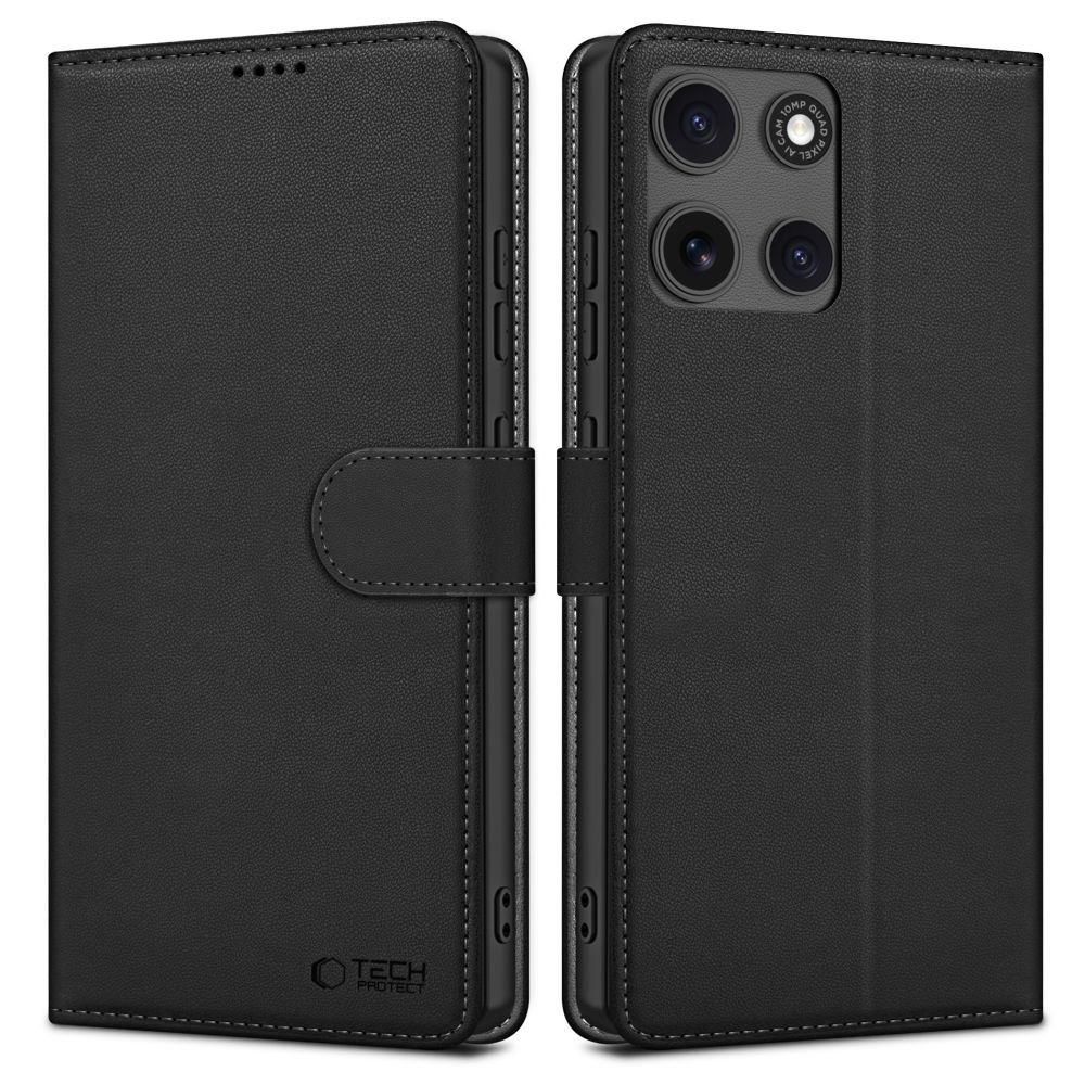 Tech-Protect Tech-Protect Motorola Moto G15/G15 Power Fodral Läder Matt Svart