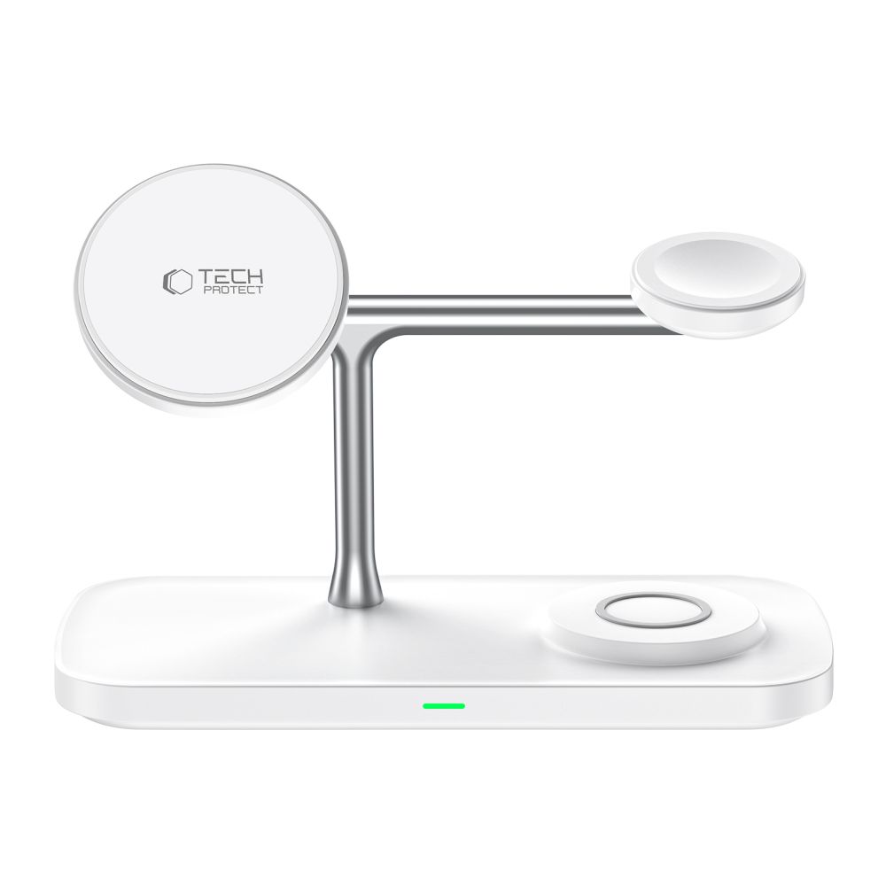 Tech-Protect Tech-Protect 3in1 15W Trådlös Magnetisk MagSafe Laddare Vit