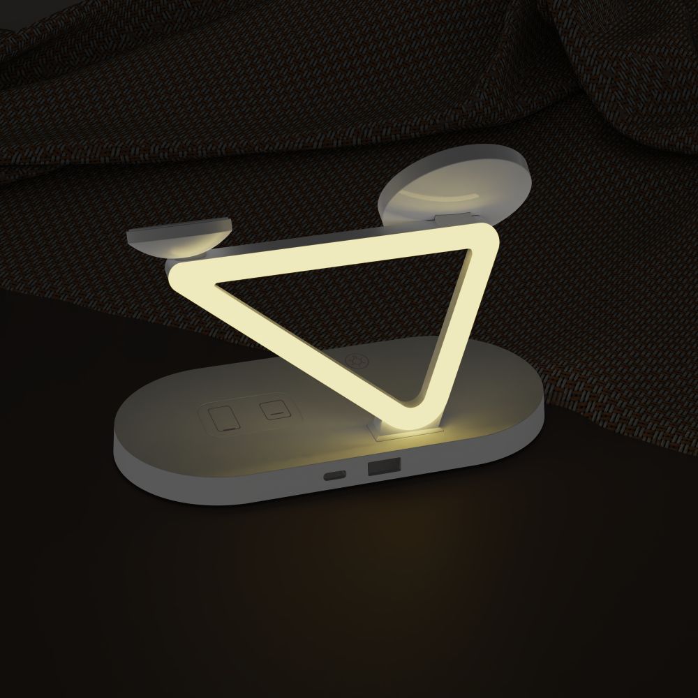 Tech-Protect Tech-Protect 3in1 15W Magnetisk MagSafe Trådlös Laddare Vit
