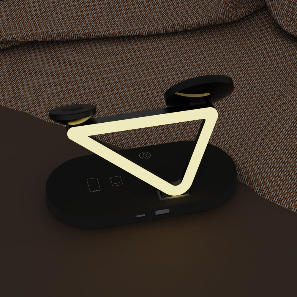 Tech-Protect Tech-Protect 3in1 15W Magnetisk MagSafe Trådlös Laddare Svart