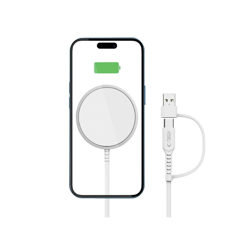 Tech-Protect Tech-Protect 15W MagSafe Trådlös Qi Laddare Vit