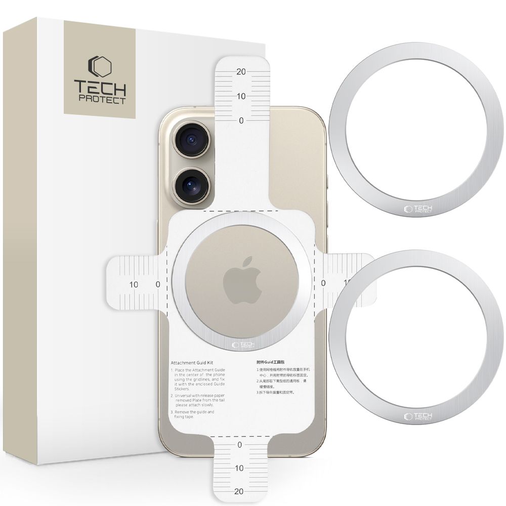 Tech-Protect Tech-Protect 2-PACK Magnetisk MagSafe Ring Silver