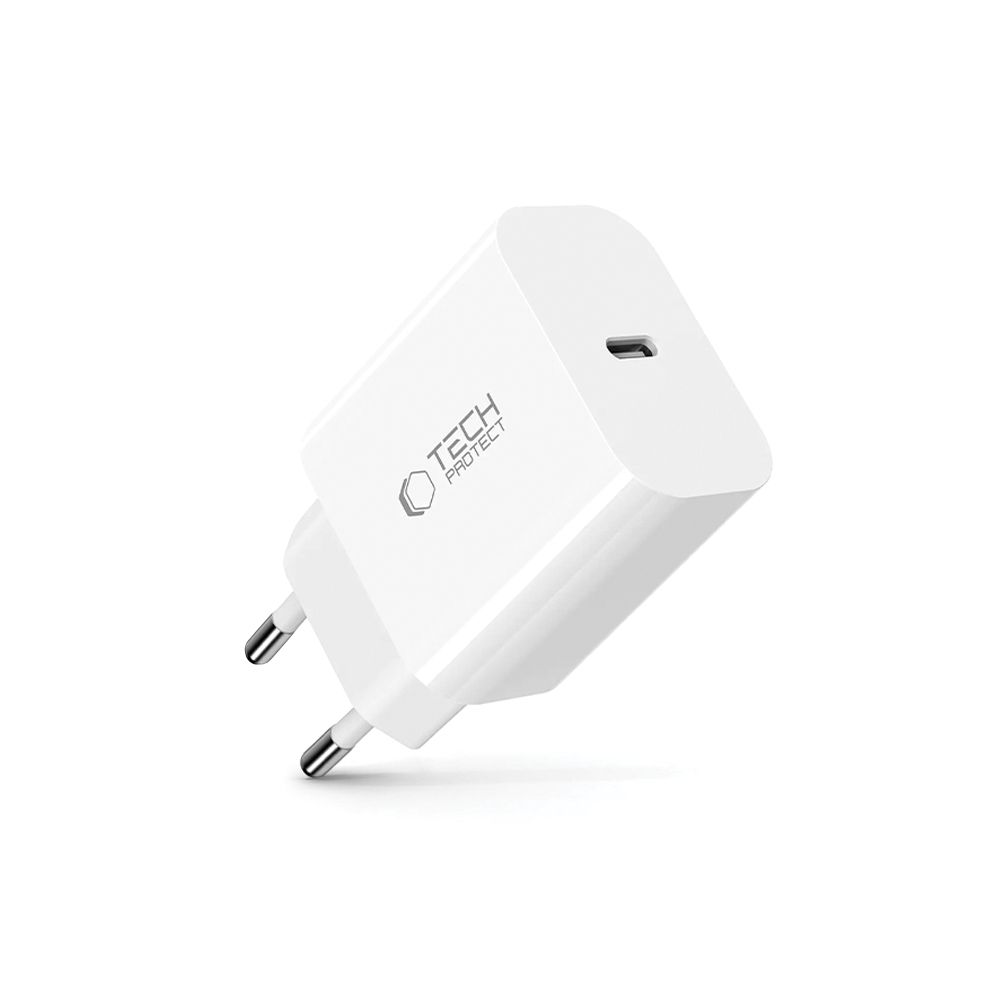 Tech-Protect Tech-Protect 20W PD USB-C Väggladdare Vit