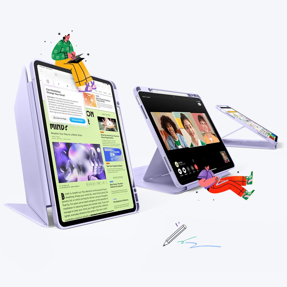 ESR ESR iPad Air 13 2026-2024 Fodral Flip Hybrid Lila